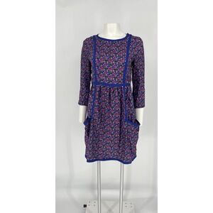 See By Chloe Silk Dress Abstract Multicolor Print Pinafore Style Bohemian Small